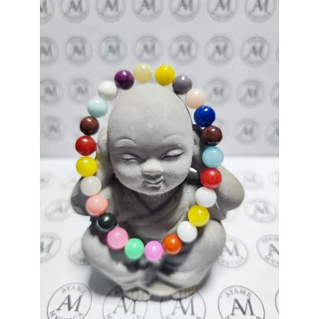 A Szivárványlélek Harmóniája Karkötő – Sokszínű Jáde (17cm)