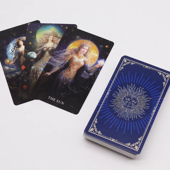 Az Égi Bölcsesség Tarotja – Kék-Arany Prémium Kártyacsomag